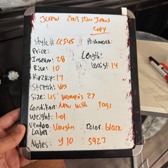 J Crew 2003 Slim Black Denim Jeans US Women's 27 New - Picture 6 of 6